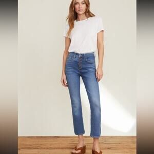 Veronica Beard Carly Kick Flare Jeans | High Rise Button Fly | Astra Wash